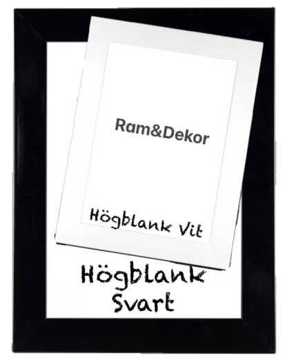 "Platt" Högblank Svart/Vit 22-15